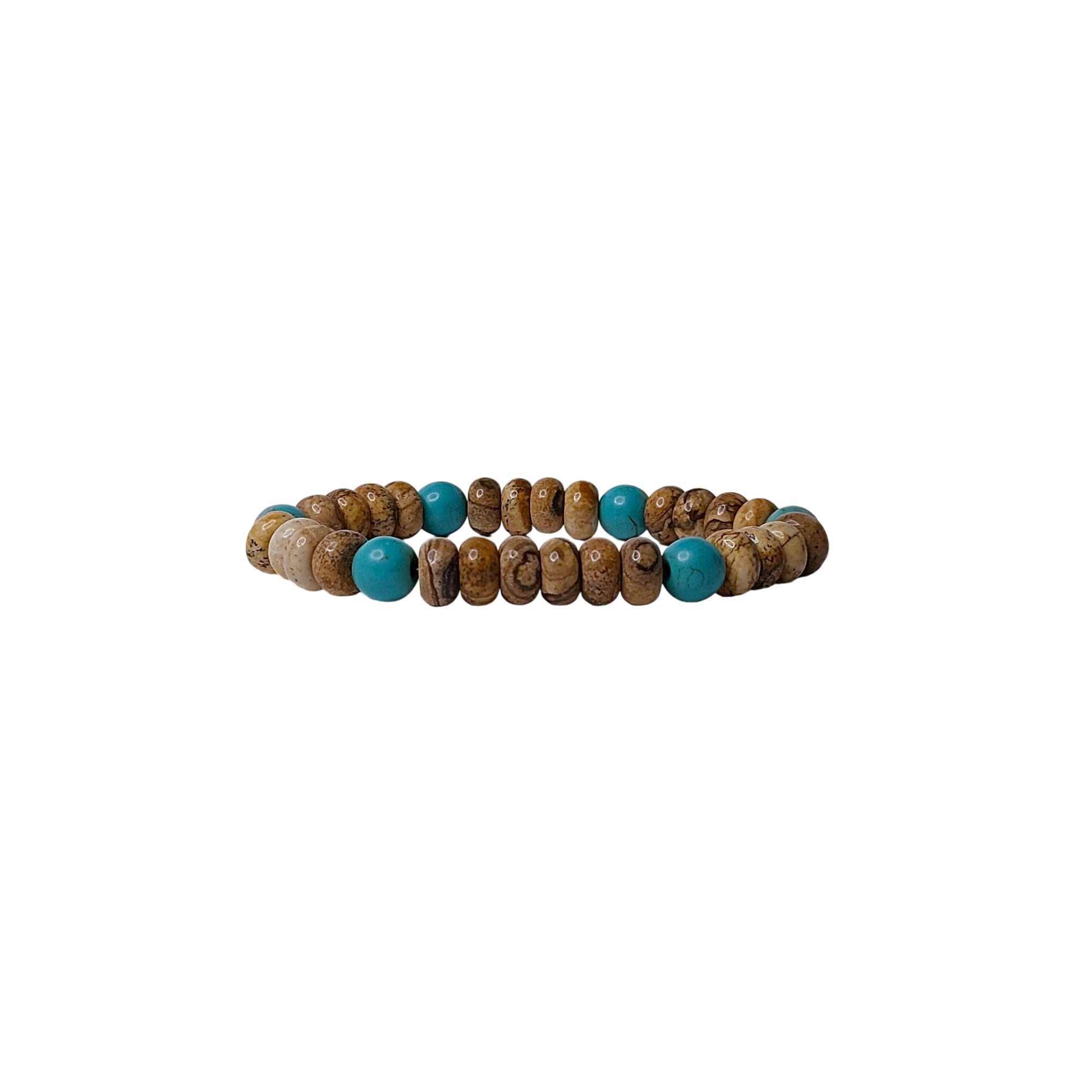 Браслет з яшми та бірюзи